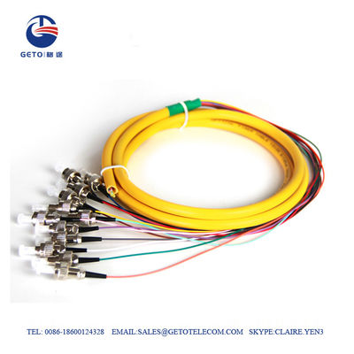 SM 12 ενιαίες πλεξίδες ινών τρόπου διανομής 1310nm 1550nm πυρήνων FC